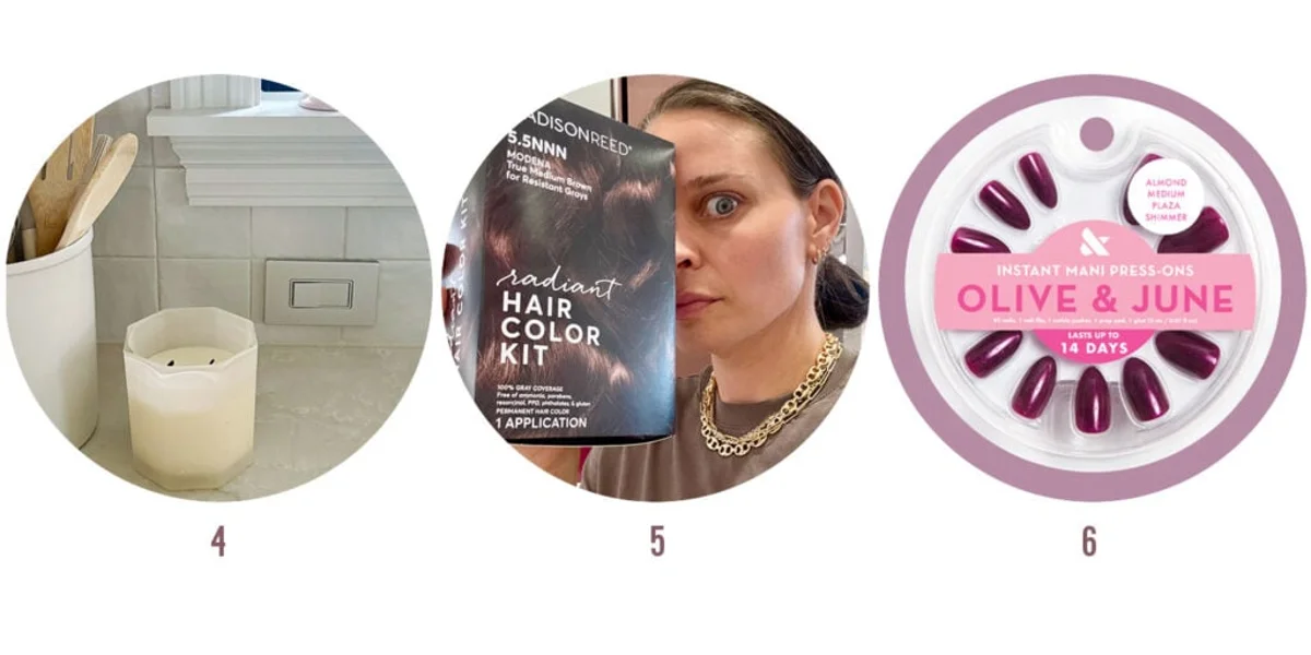 Collage of beauty and home favorites from a 2025 shopping list