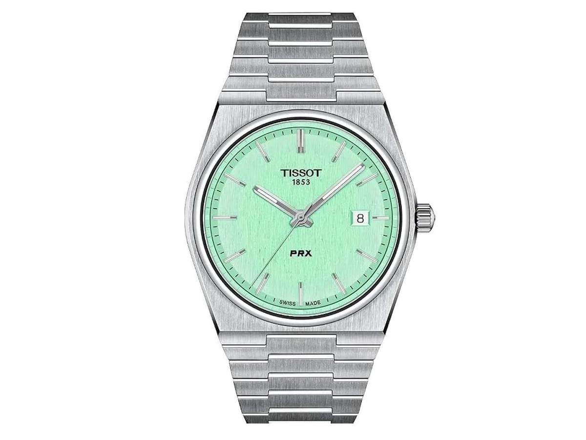 Tissot PRX quartz watch with integrated stainless steel bracelet