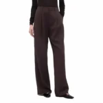 High-rise pleated trousers in a neutral workwear palette