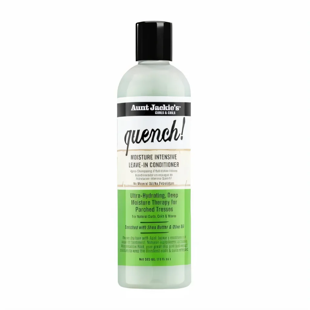 Curly hair care products arranged in wash-to-style routine order